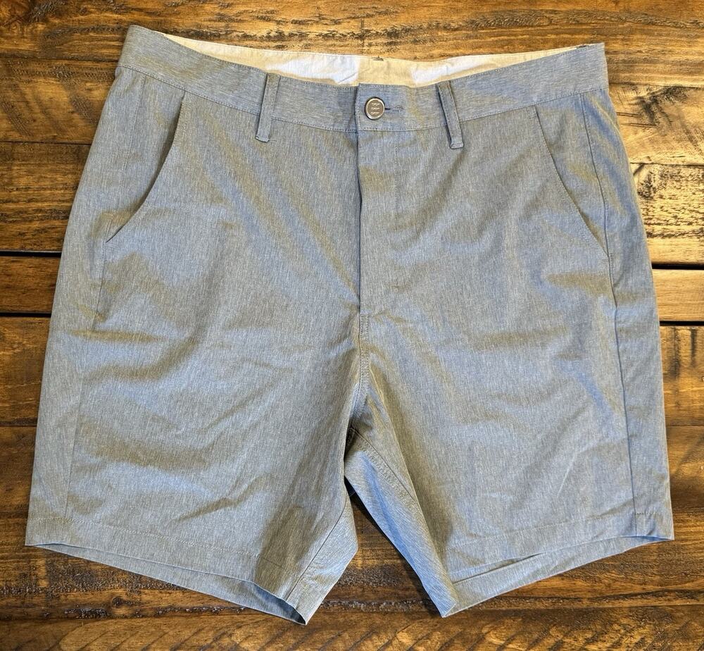 Free Fly Hybrid Short Men's Size 34 Chino Golf Shorts in Graphite Gray